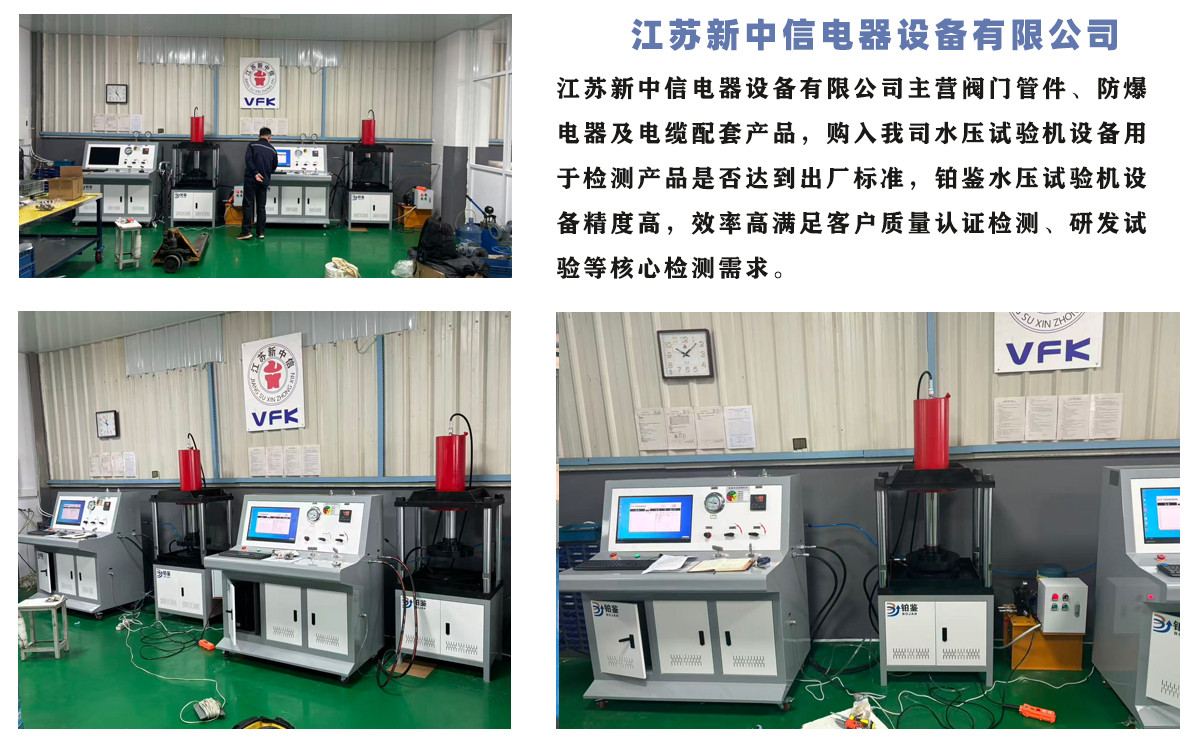 江蘇新中信電器設備有限公司閥門水壓試驗機項目圓滿交付！